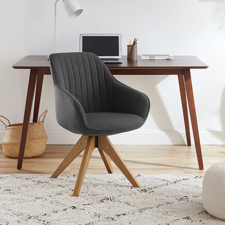 Desk chair discount with wooden legs